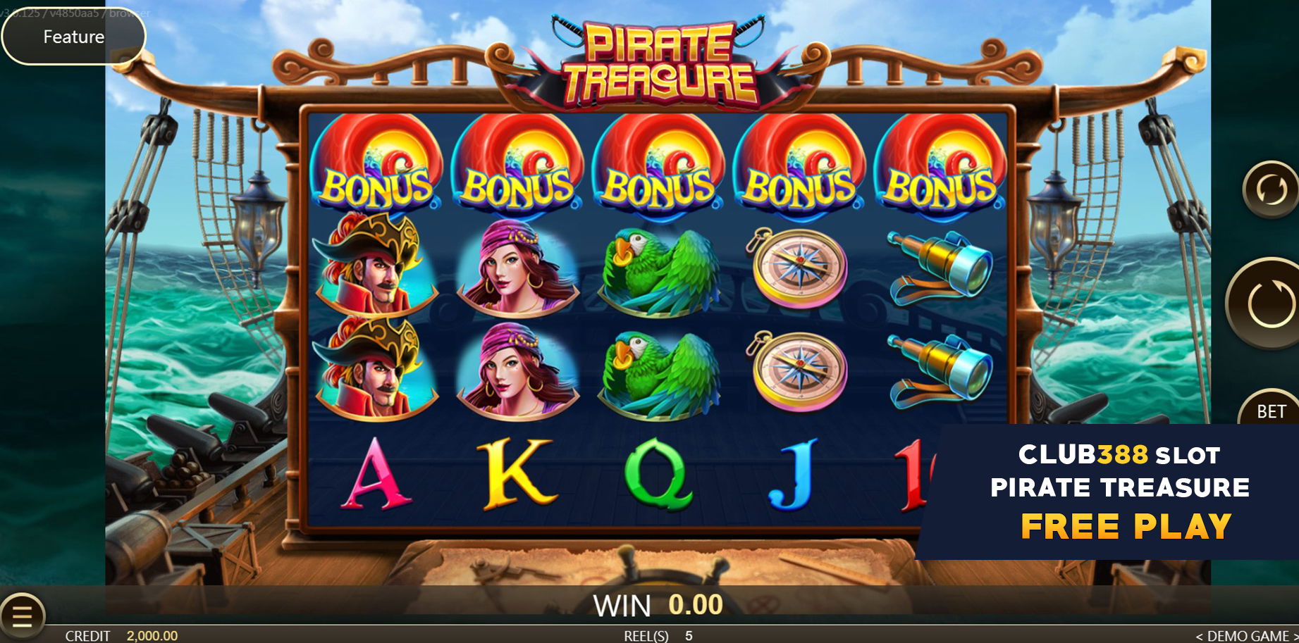 Pirate Treasure Slot Game JDB Gaming - Club388