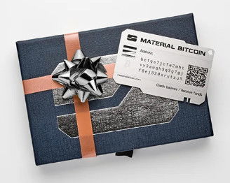 Give MATERIAL BITCOIN as a gift!