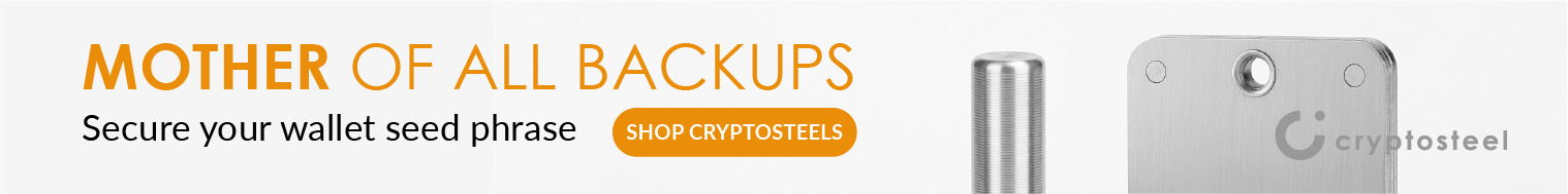 Cryptosteel is the best backup tool to store wallet recovery seed phrases, private keys and passwords without any third-party involvement