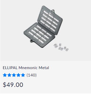 ELLIPAL Mnemonic Metal - Ultimate Seed Phrase Backup. ELLIPAL mnemonic metal offers one of the best ways to secure your seed phrase backup. Explore  ELLIPAL's products for an ultimate security solution.