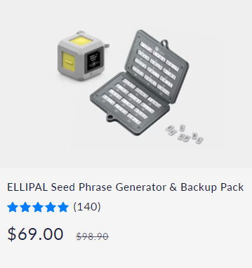 Open-Source Seed Phrase Generator & Backup Pack – ELLIPAL. Get the world's first open-source offline see phrase generator and back up your 12/24 words on the fire-proof, water-proof metal wallet. Give your 100% security of crypto private keys.
