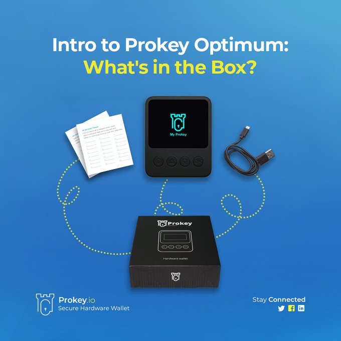 Prokey Optimum - Secure Hardware Wallet for Bitcoin, ETH, USDT and all crypto. Cryptocurrency secure hardware wallet that keeps your private key offline to protect your digital assets such as Bitcoin BTC, Bitcoin Cash BCH, Ethereum ETH, Tether USDT  and 1000+ more.