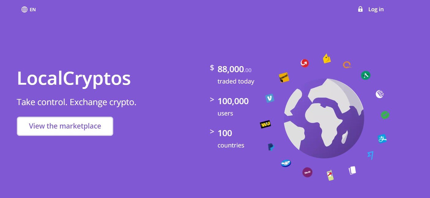 Buy & Sell Crypto On The LocalCryptos P2P Marketplace. LocalCryptos is a peer-to-peer Ethereum and Bitcoin marketplace with 100,000+ users in 130 countries. Sign up today to trade crypto with any payment method.