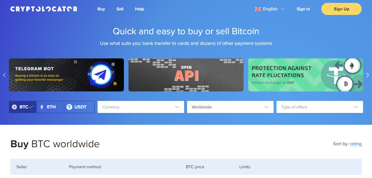 Cryptolocator - Cryptocurrency marketplace
