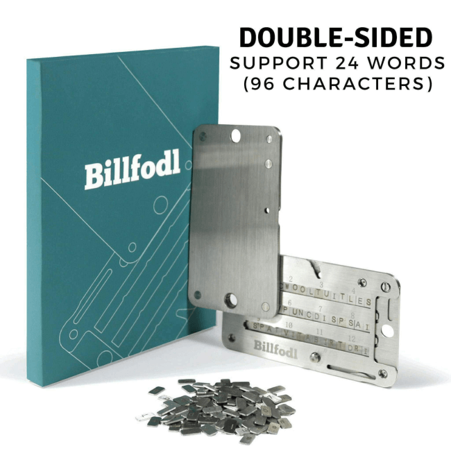 Billfodl: The Only Scientifically Tested Recovery Seed Backup. Looking for an alternative to Cryptosteel at a fraction of the price, yet capable of supporting ALL private key/seed types? You need the water-proof, fire-proof, shock-proof, & hacker-proof Billfodl? Our marine-grade 316 stainless steel makes Billfodl the safest, most affordable, and most versatile way to HODL!