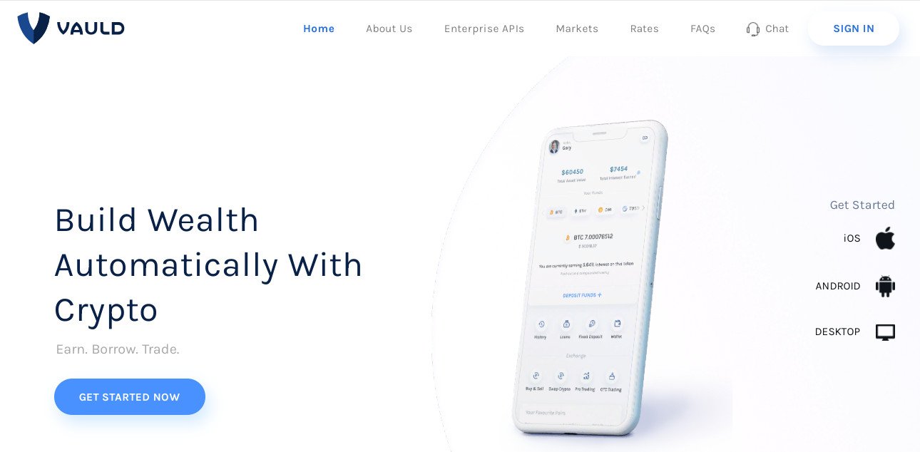  Vauld | Build Wealth Automatically With Crypto. Manage Your Crypto, Seamlessly. Lend, borrow & trade with Bitcoin (BTC), Ethereum (ETH), Tether (USDT) and other major cryptocurrencies. Buy & sell crypto and earn interest of up to 11.57% APY. Trade while continuing to earn high interest rates.