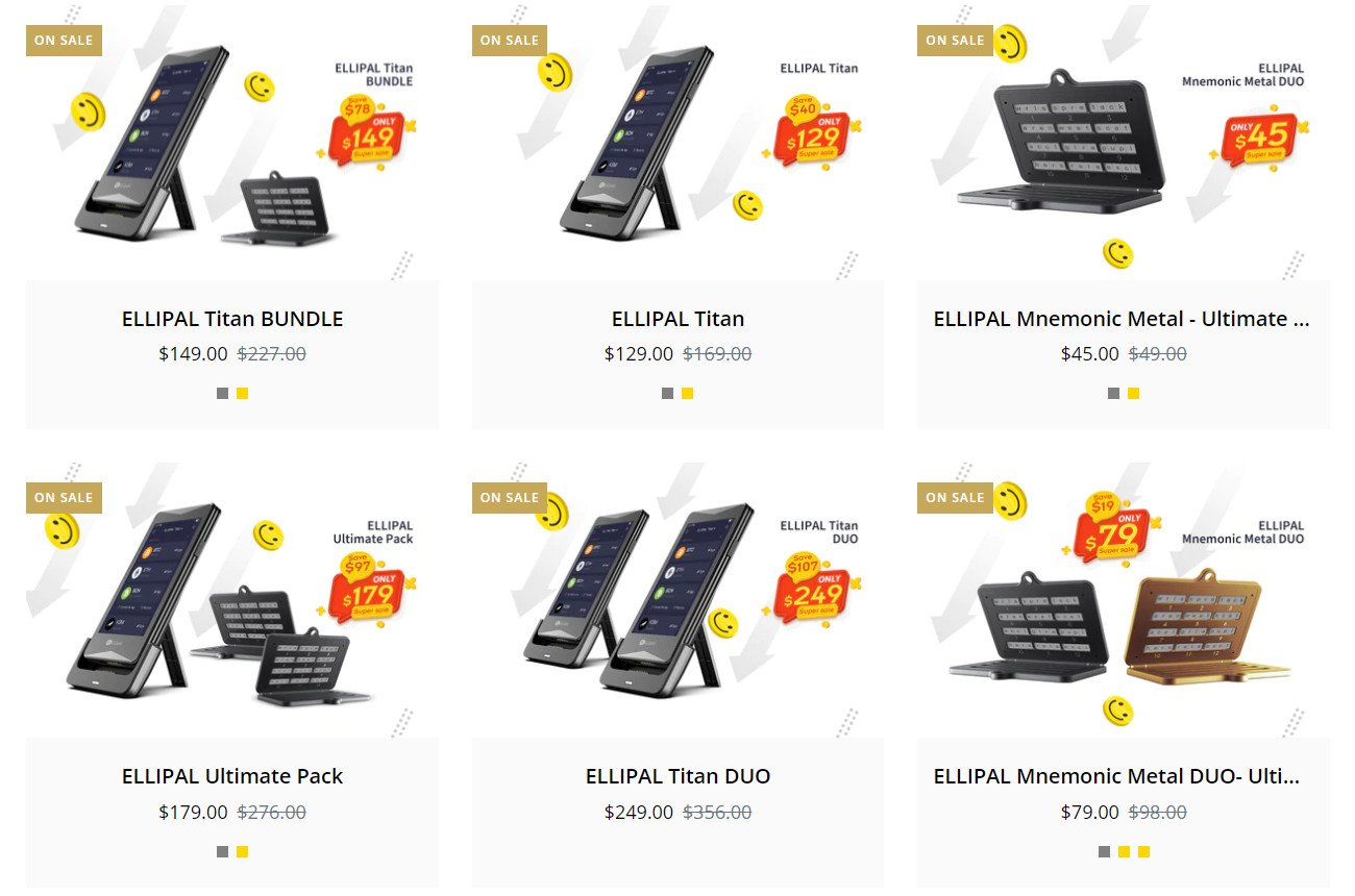Best Cold Wallet on Sale - ELLIPAL Titan Cold Wallet. Shop the best crypto cold wallet at a discount price and upgrade your cryptocurrencies security today! ELLIPAL Titan is one of the best crypto hardware wallets that support Bitcoin, Ethereum, Ripple, Cardano, BNB, and more.