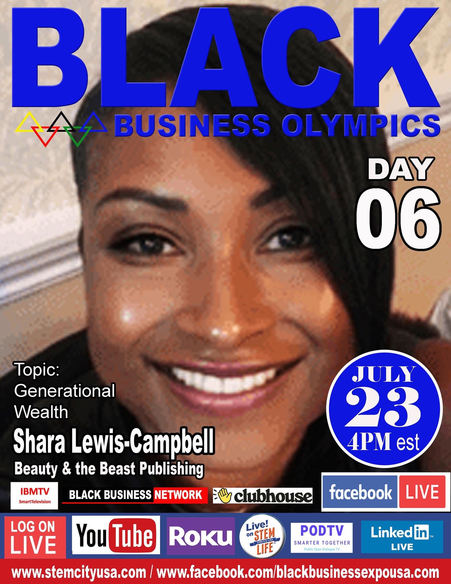 Black Business Olympics Expo USA Virtual Conference event, July 2022  - Beauty & the Beast Publishing Gold Medal Award Winners for Black Business Olympics Speaker, for their keynote presentation on Generational Wealth.