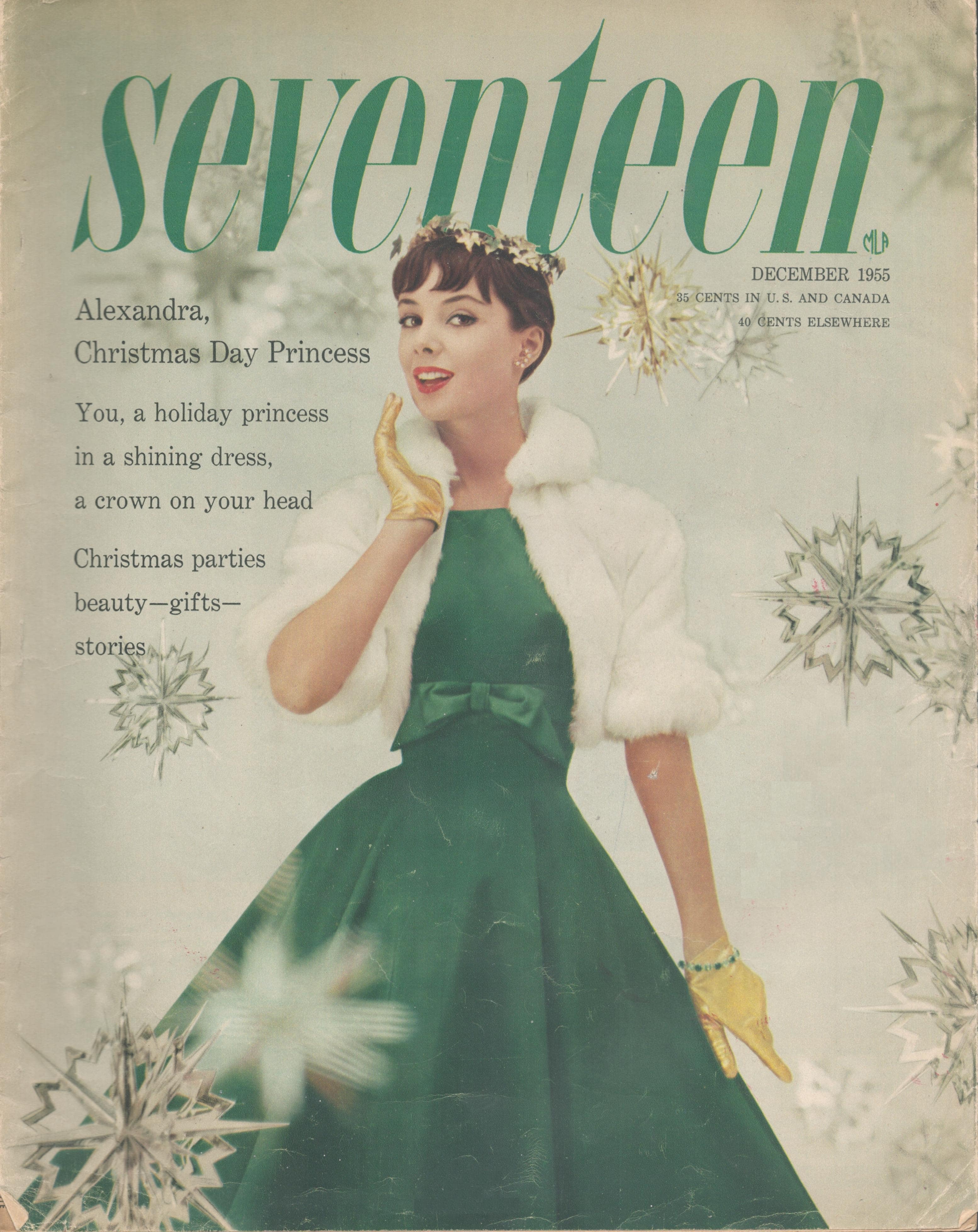Seventeen Magazine - December 1955 - Digital PDF Download