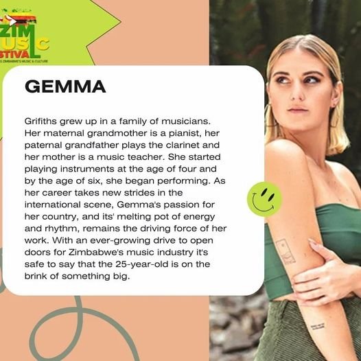 Gemma Griffith profile for Zim Music Festival