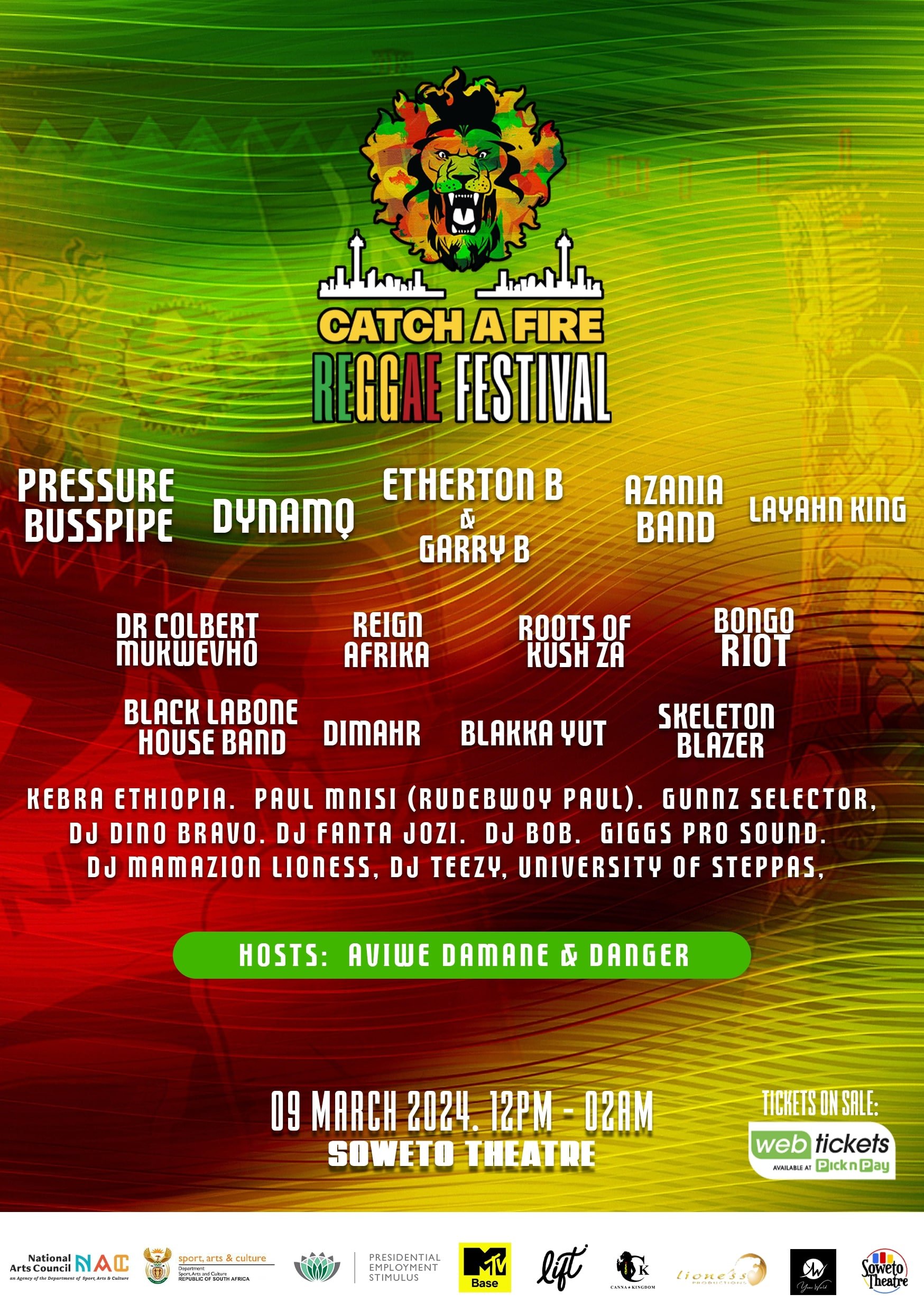 Catch a fire International reggae festival 2024 final line up