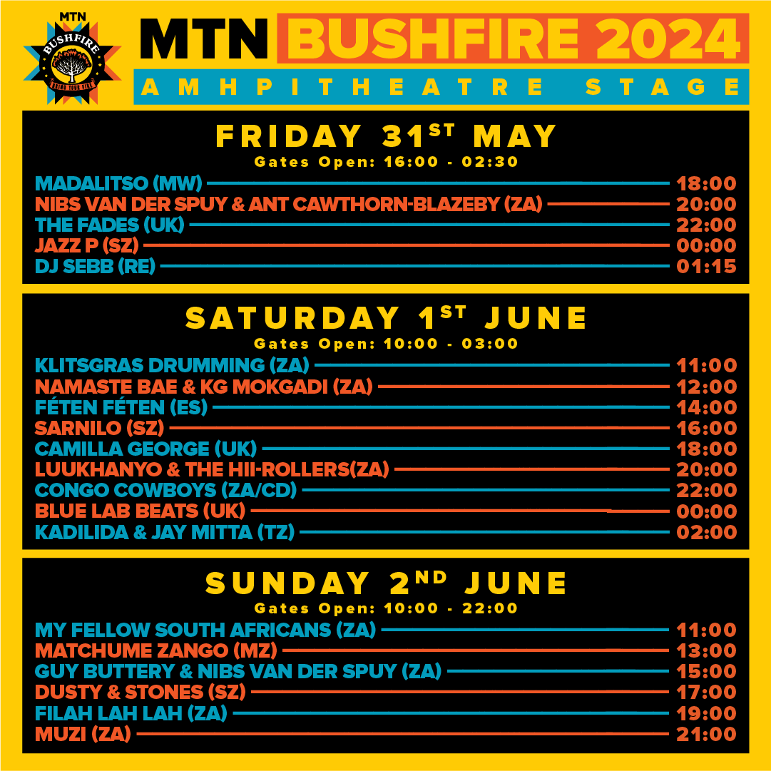 MTN Bushfire Festival 2024 Line up