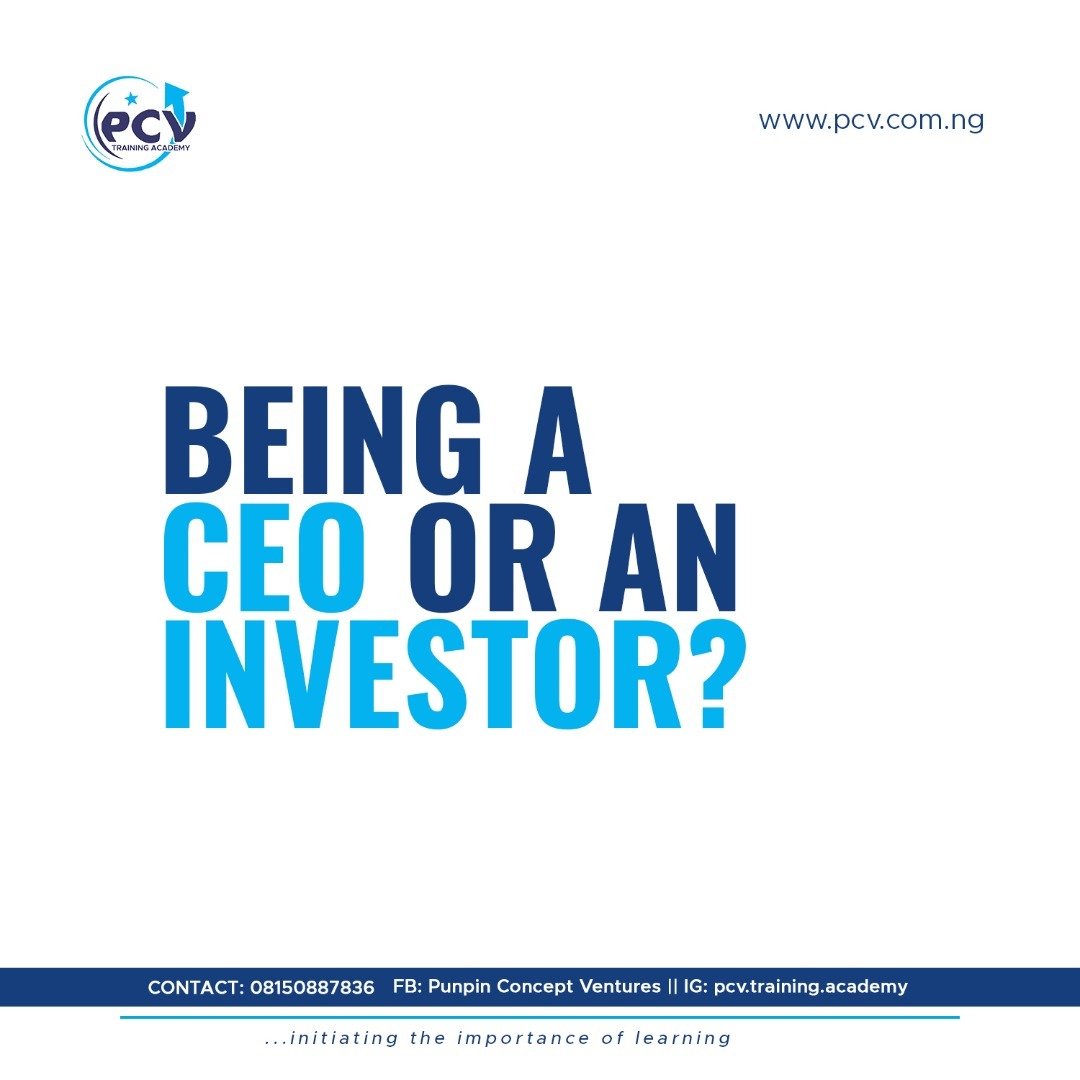 being a ceo or an investor?
