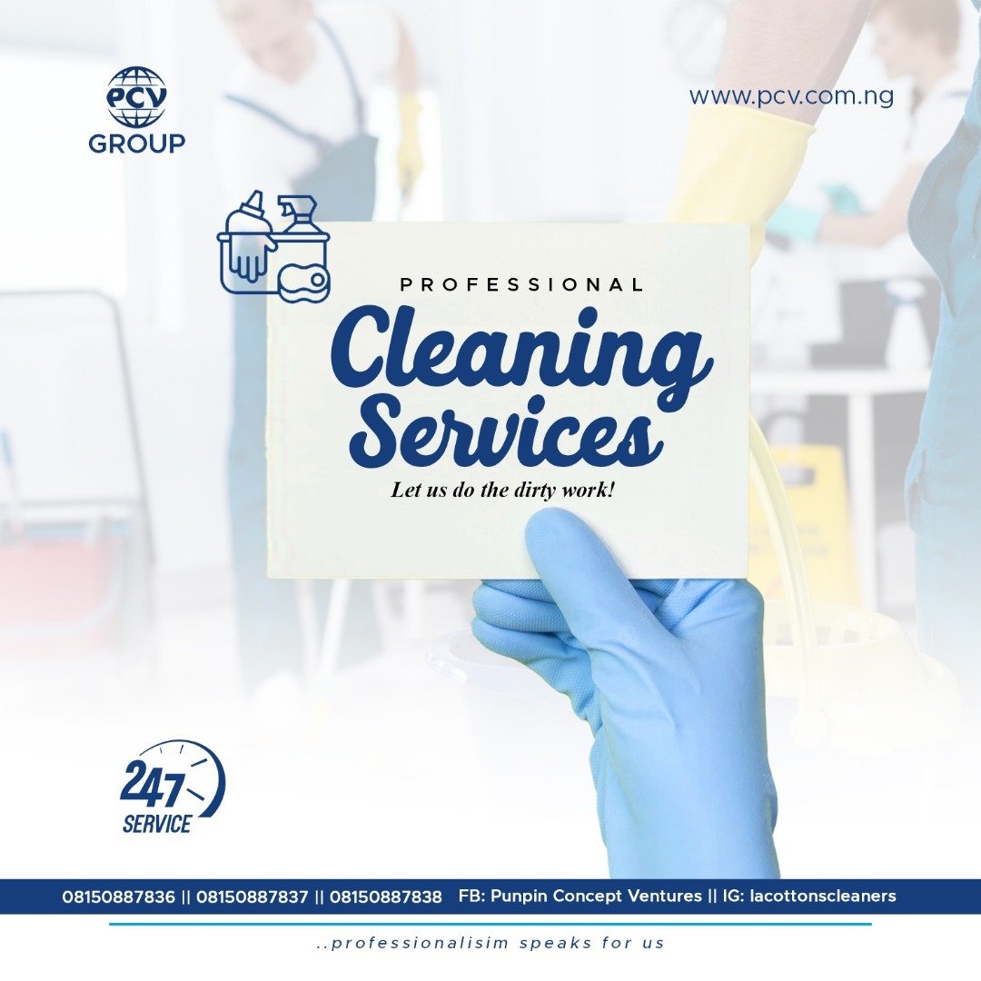 Cleaning service in Lagos- PCV Group Cleaning service