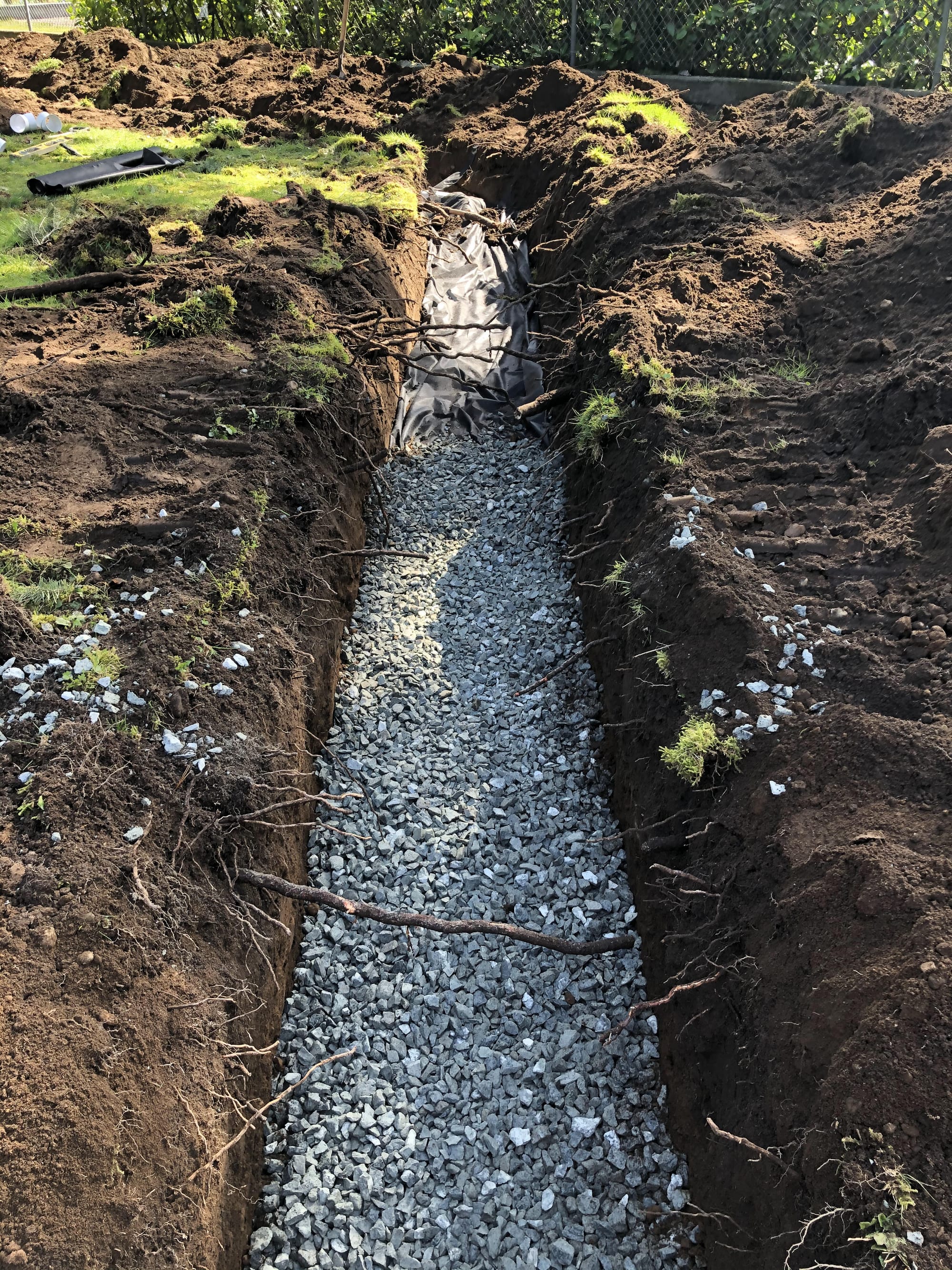 Storm, drainage and water lines White Dove Trucking and Excavation