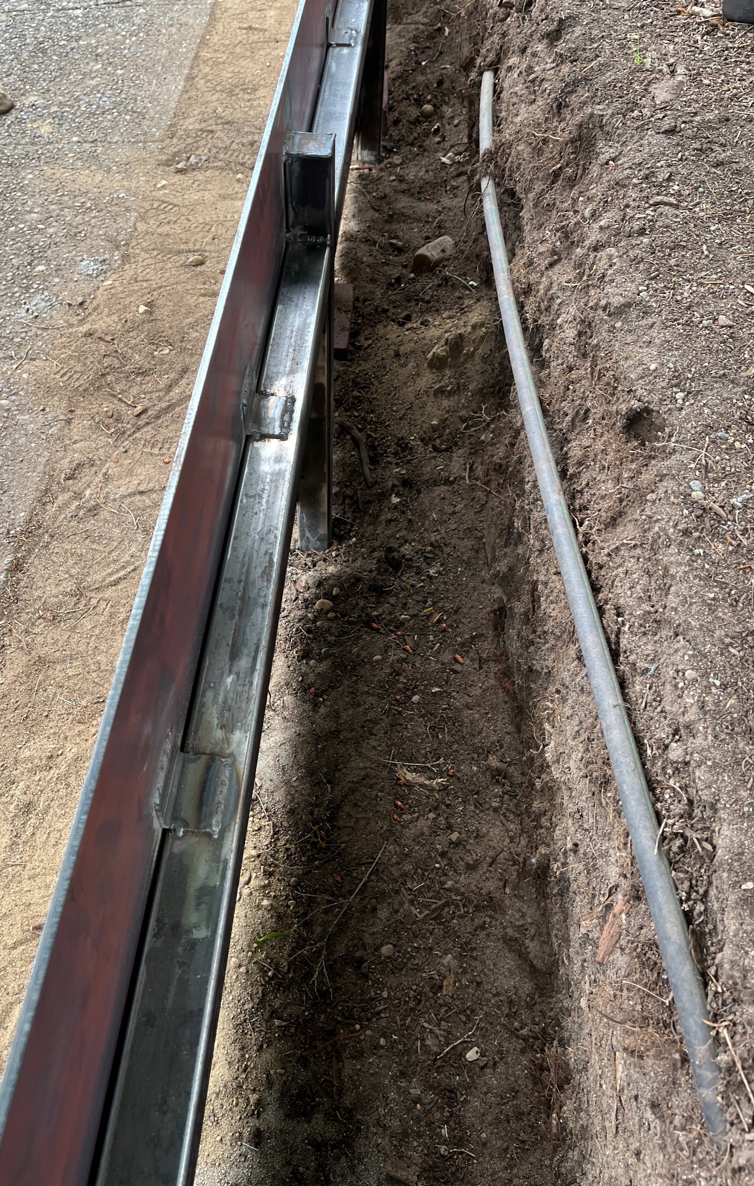 Paneles de valla de acero y muro de contención