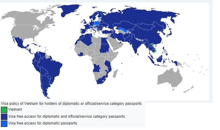特有非普遍护照的人越南签证豁免政策