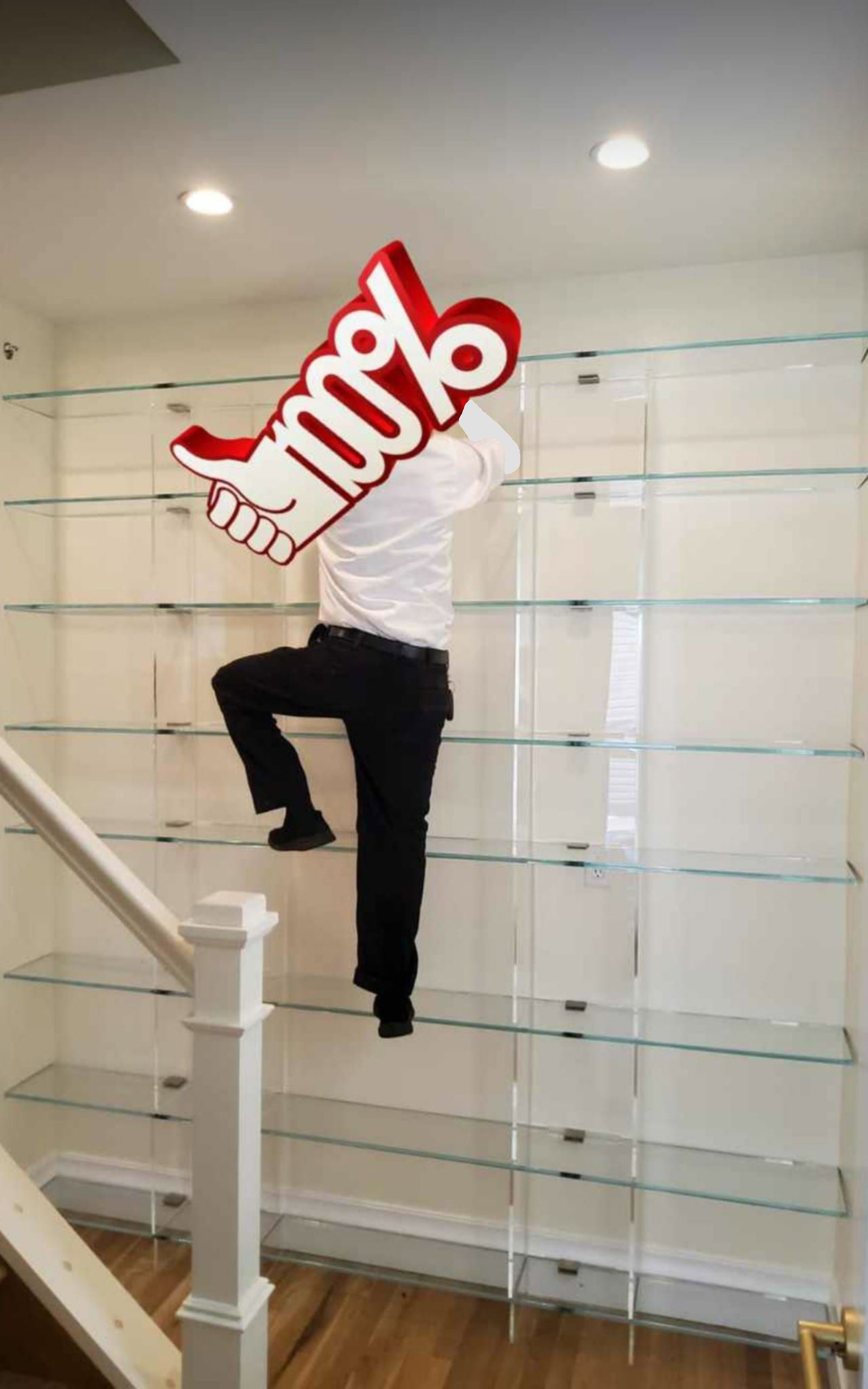 כוננית זכוכית UltraClear