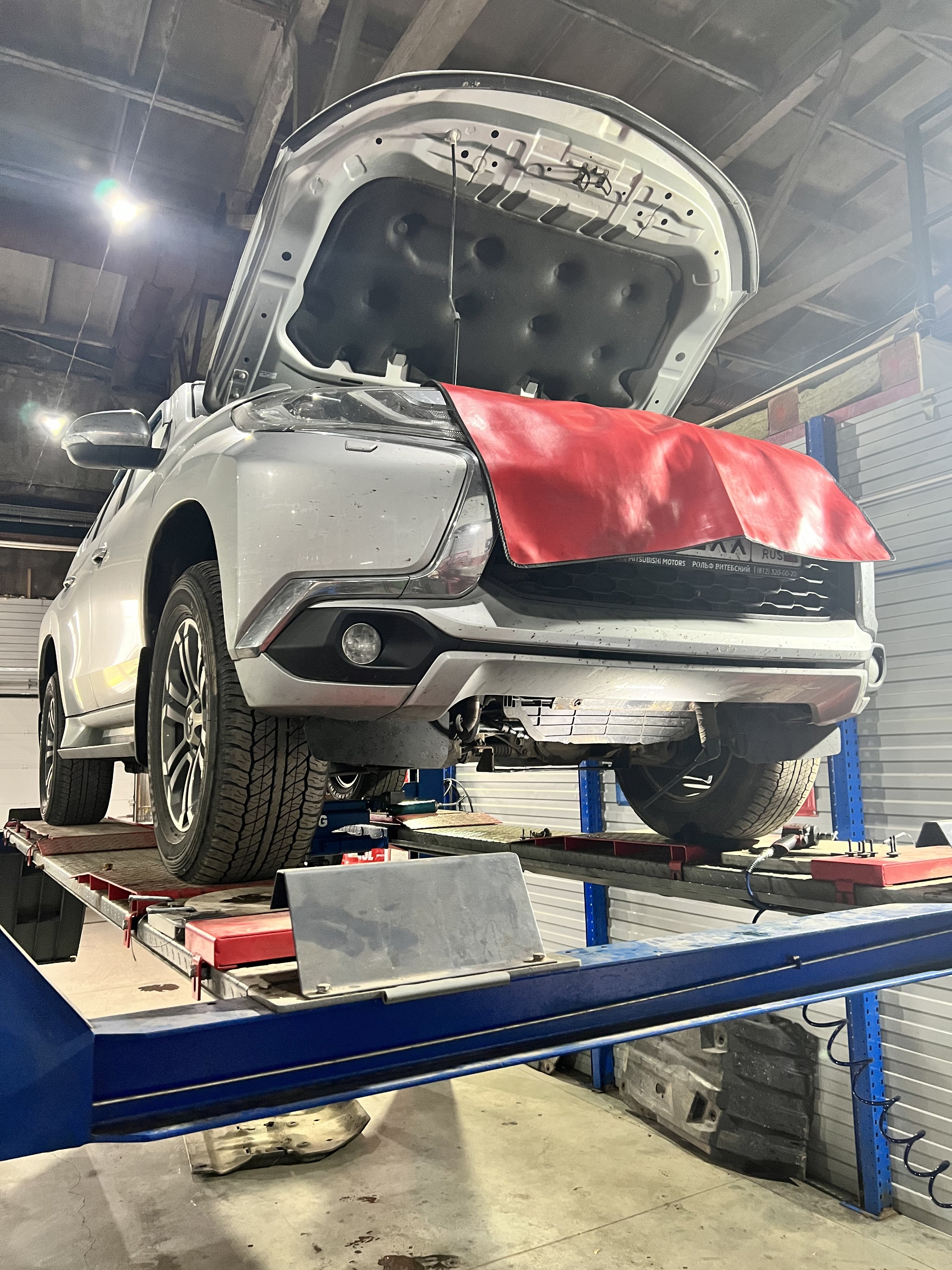 Замена масла в акпп Mitsubishi Pajero Sport Motul Team