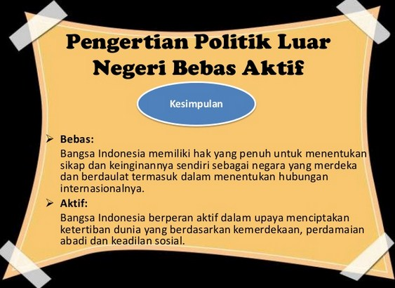 Pengertian Ciri Dan Tujuan Politik Luar Negeri Bebas Aktif Republik Indonesia Pkbm Minda Utama