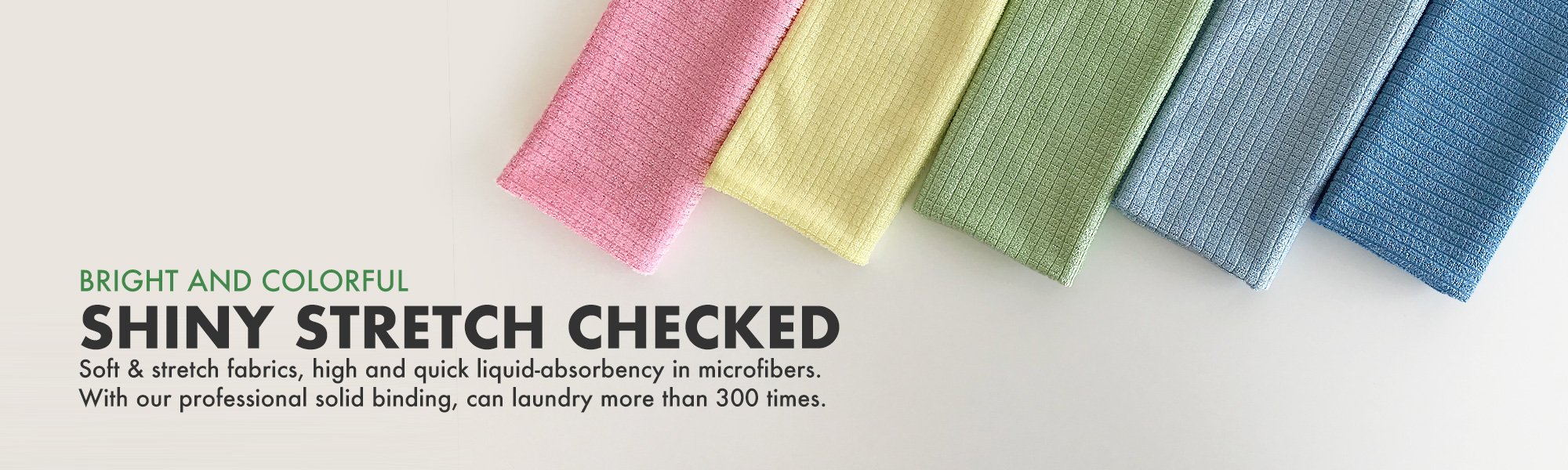 Shiny microfiber streth towel checked