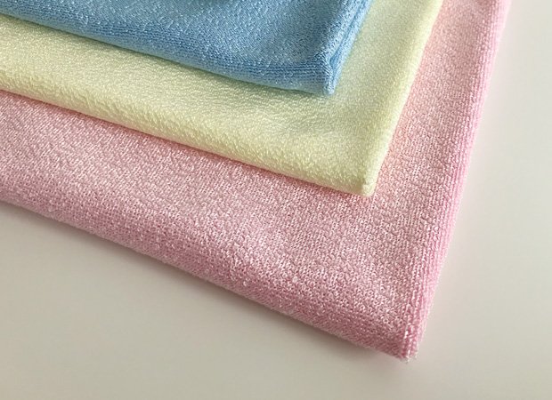 Shiny microfiber stretch towel with different colors
