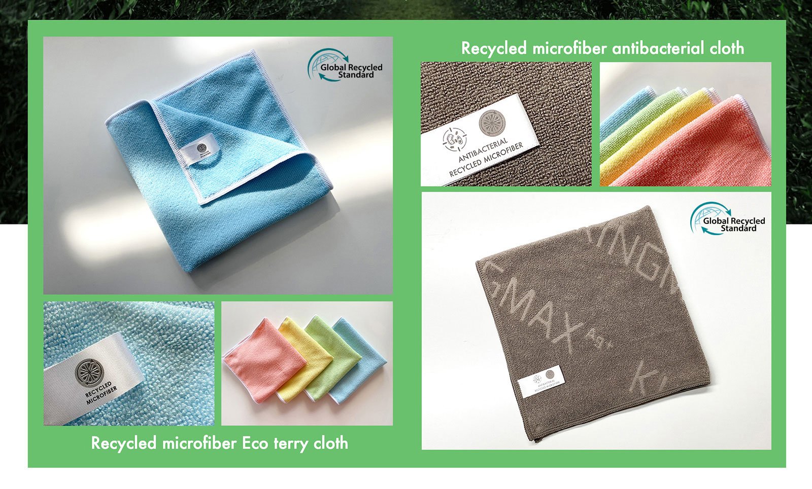 KINGMAX is capable to supply the best recycled microfiber cloths to you, including r-pet towels, r-PET mops and other RPET cleaning products.