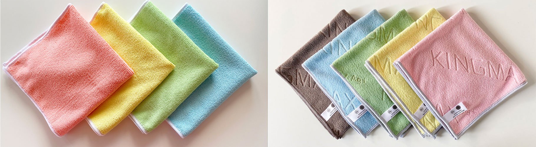 Certified with OEKO-TEX, KINGMAX GREAT TOWEL is an eco-friendly rPET towel made from recycled microfiber. Being as the qualified microfiber cloth manufacturer, KINGMAX supplies durable towel, antimicrobial cloth and bleachable towel to purchasers and wholesalers.