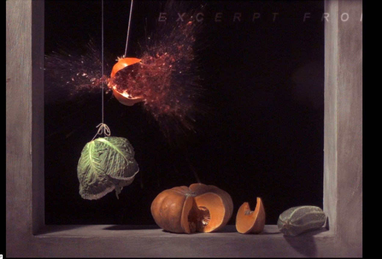 אורי גרשט, הווידאו "רימון" (Pomegranate) מצולם 'טבע דומם' על עדן חלון