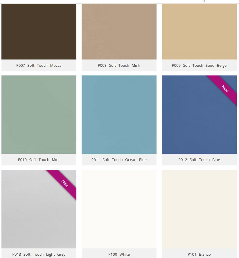 Selection MDF in acrylic finishes