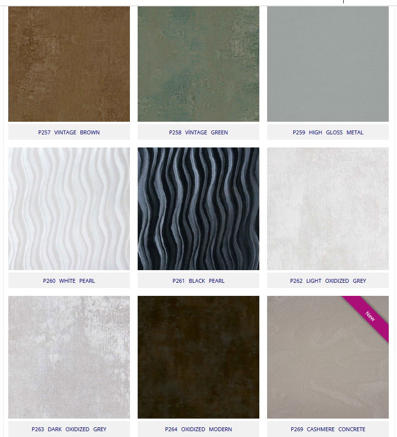 Selection MDF in acrylic finishes