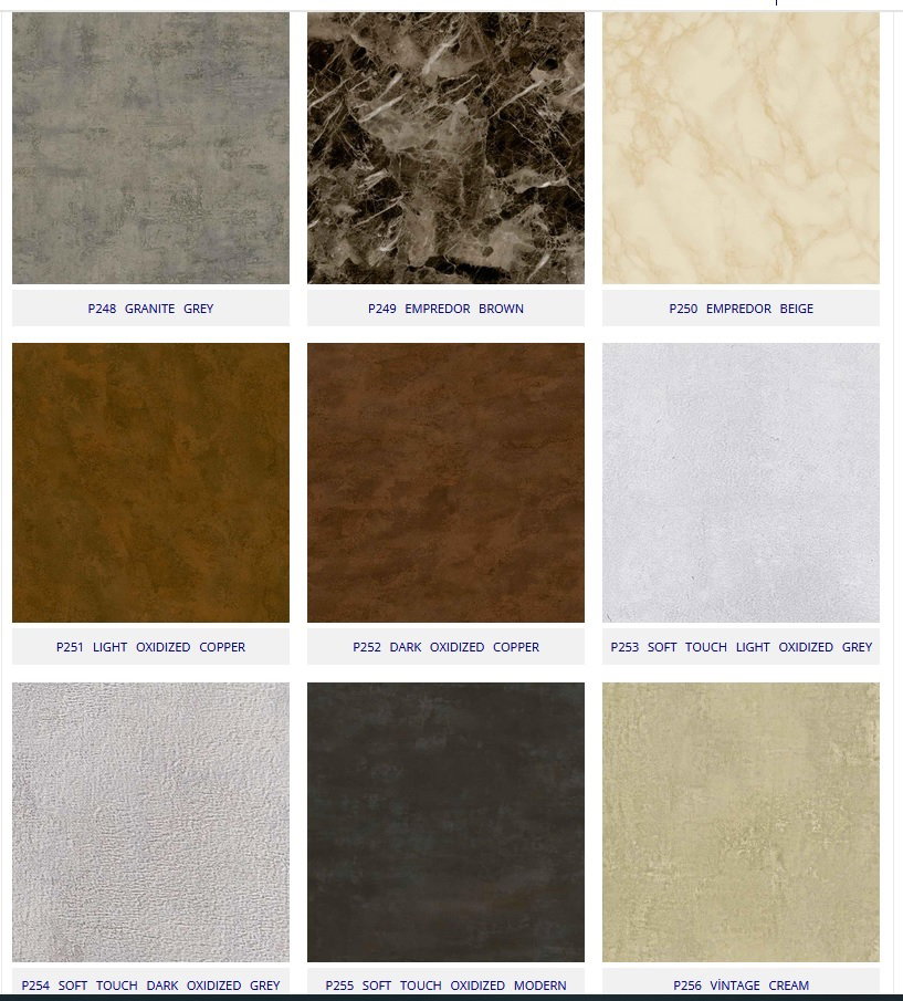 Selection MDF in acrylic finishes