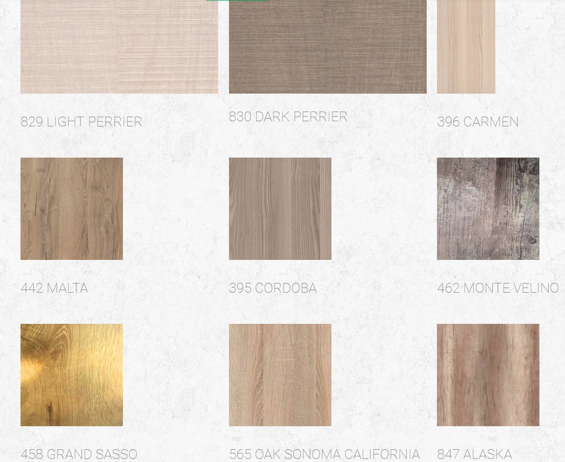 Selection embossed & smooth melamines