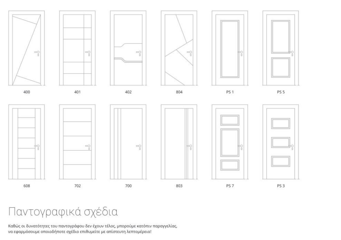DOORS WITH PANTOGRAPHIC DESIGNS