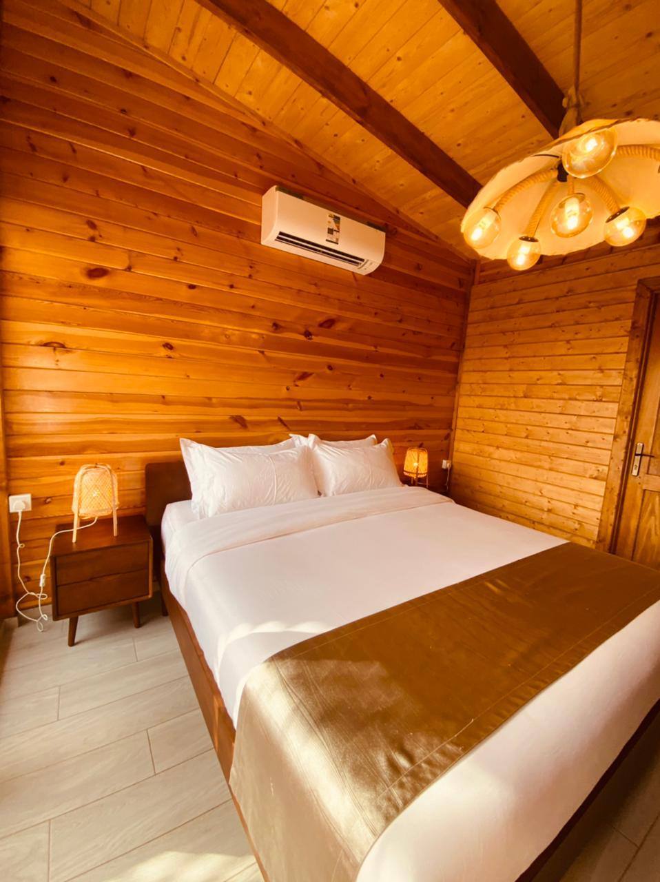 Rustic cottage with garden and pool view