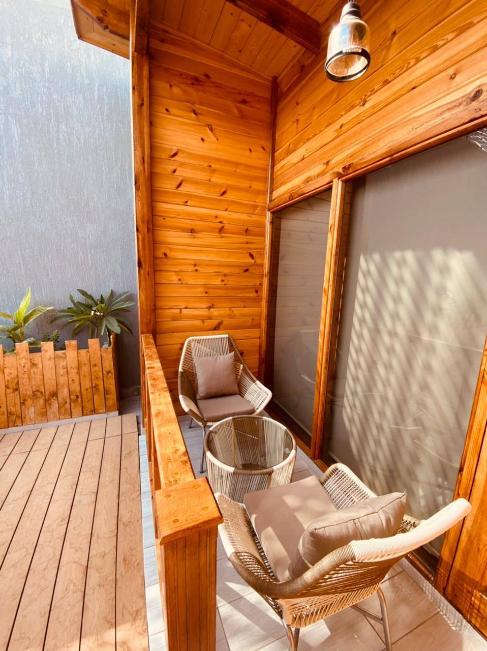 Rustic cottage with garden and pool view