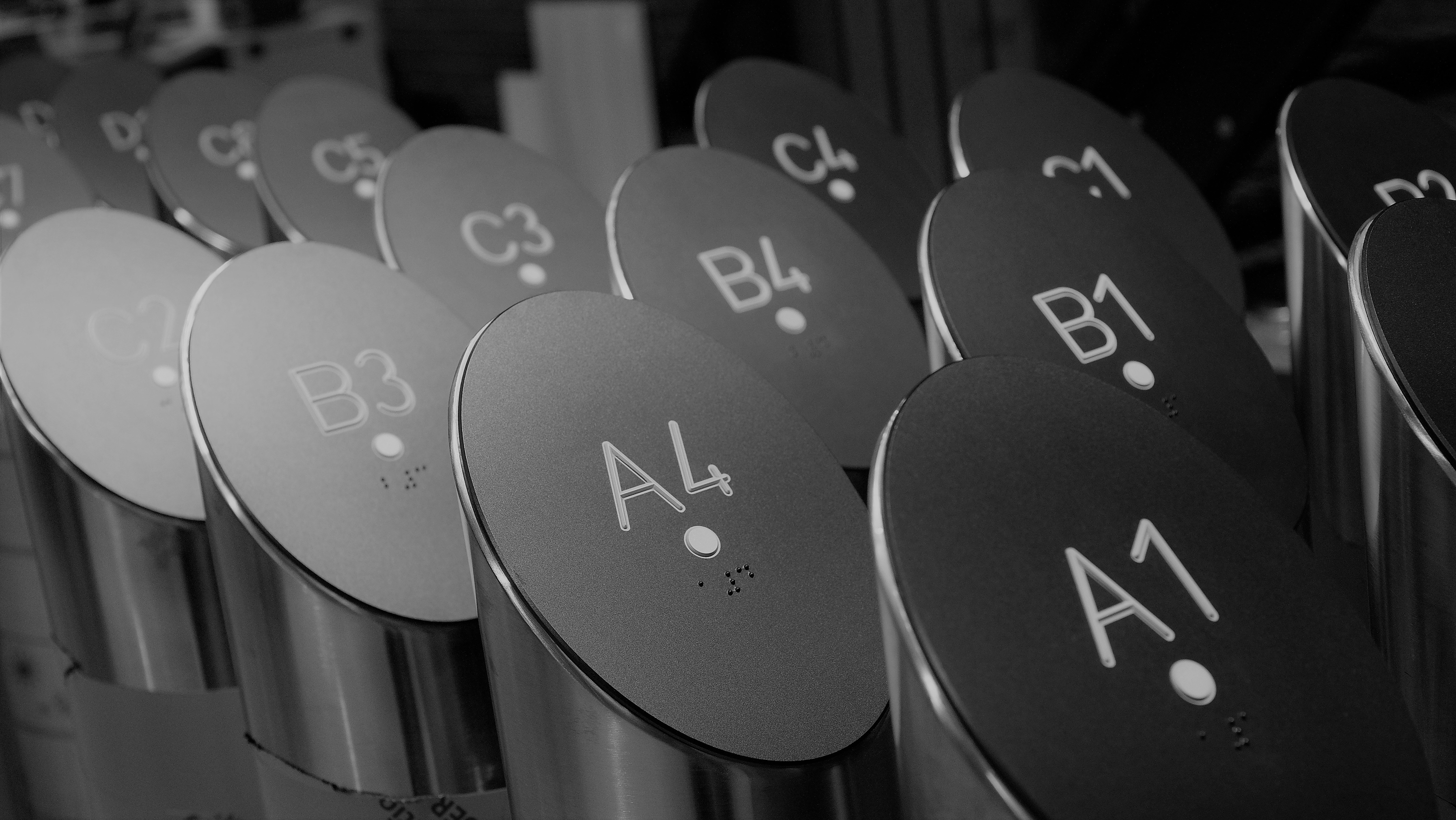 Tactile bus stop pole