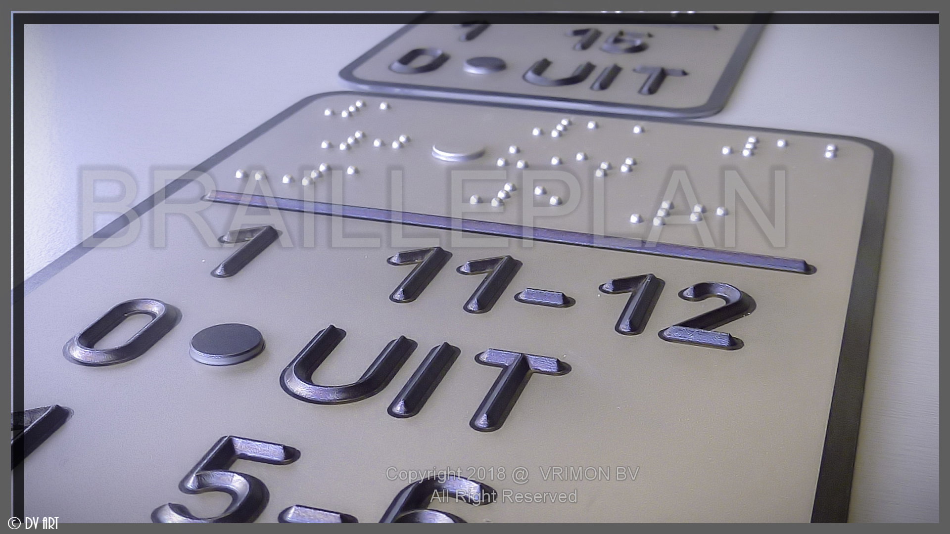 ProRail braille elevator sign