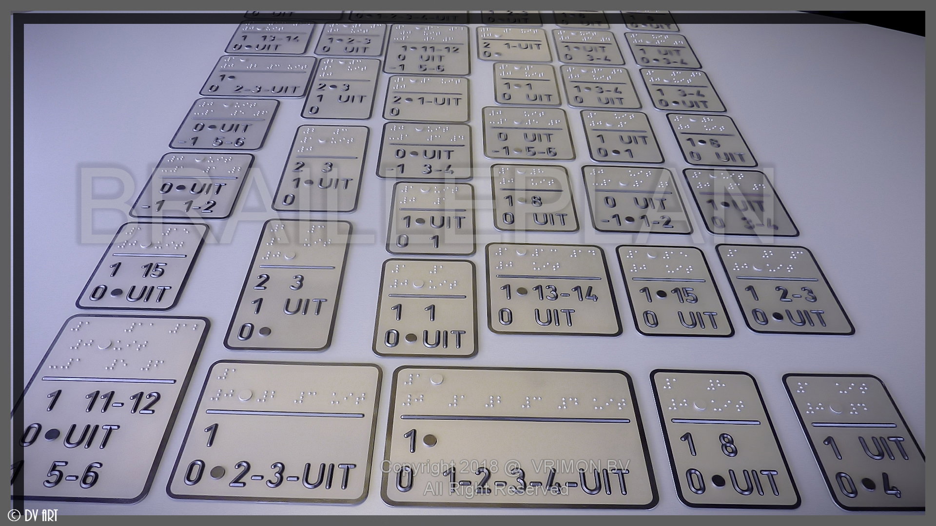 ProRail braille elevator sign