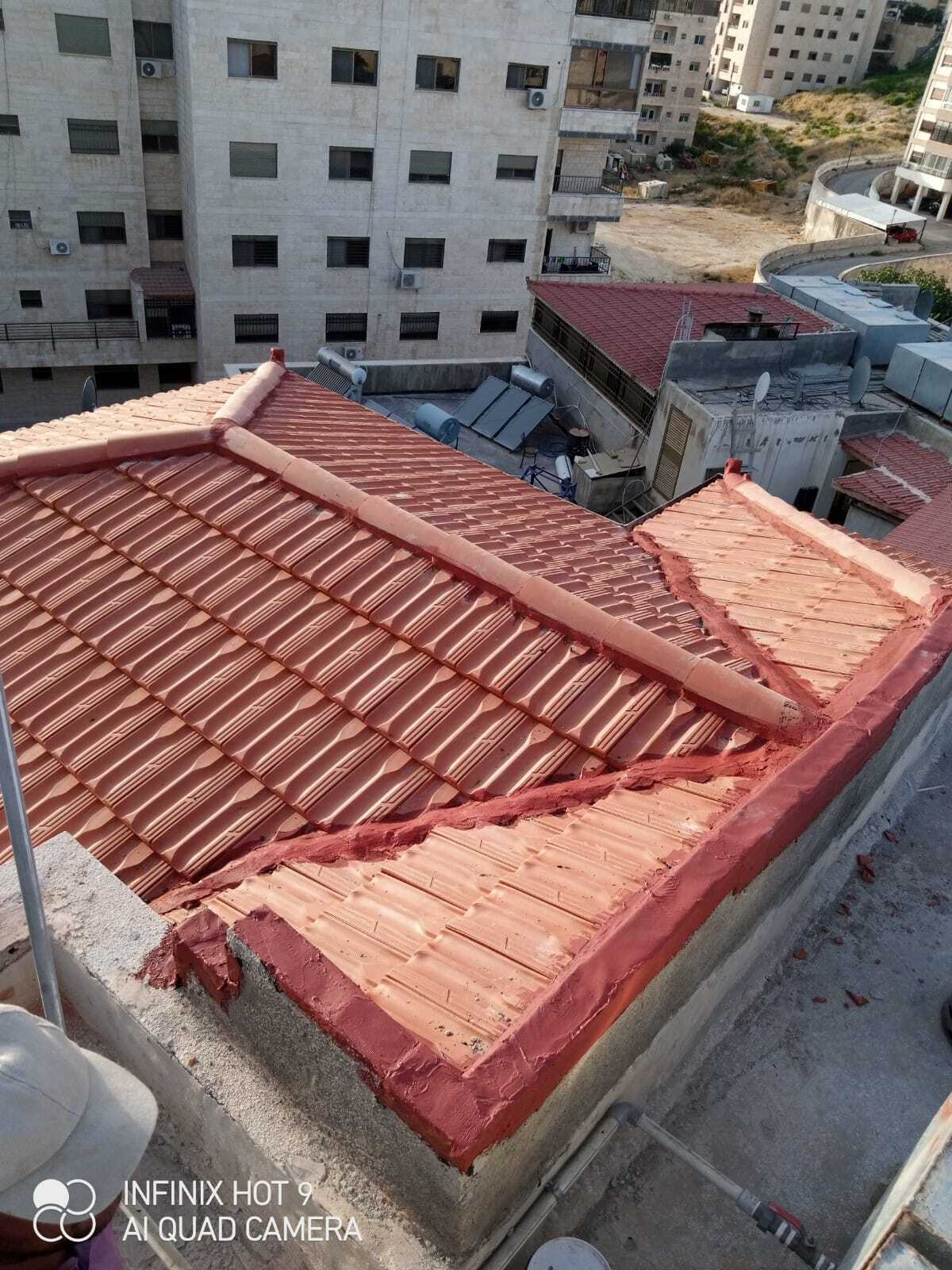 A group of brick umbrellas
