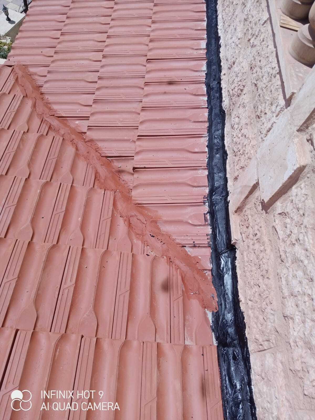 A group of brick umbrellas