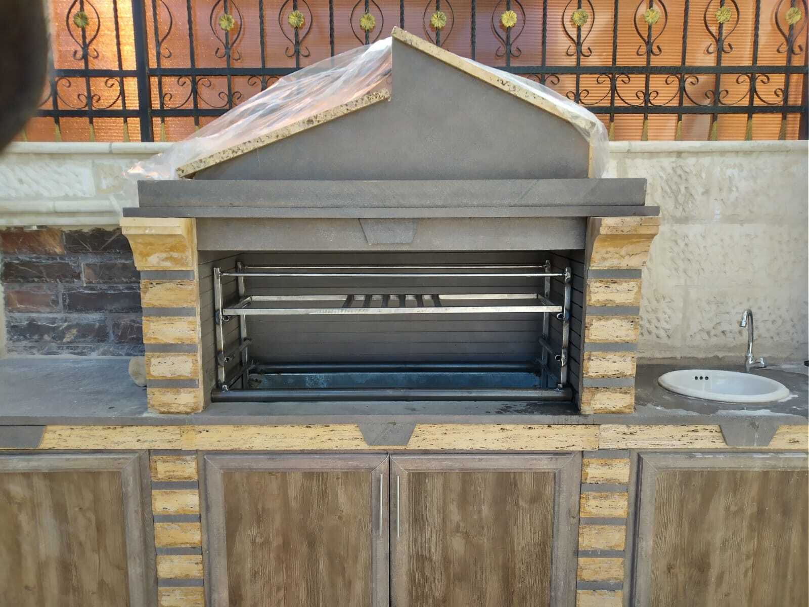 A collection of barbecue and waterfalls