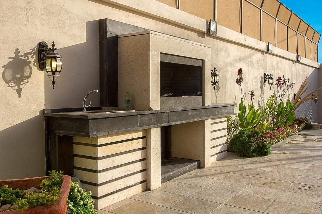 A collection of barbecue and waterfalls