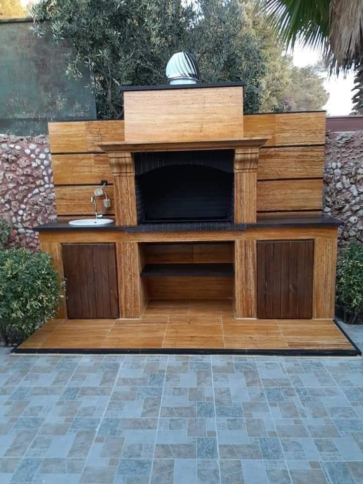 A collection of barbecue and waterfalls