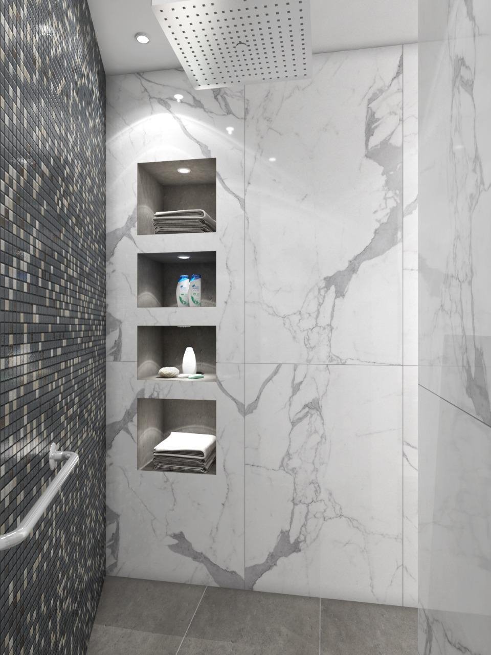 "Enjoy a masterpiece in every corner of your bathroom with our exquisite designs." Modern bathroom decorations and accessories.