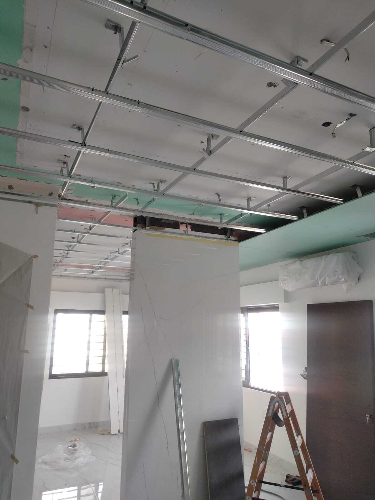 Gypsum board decorations and paint