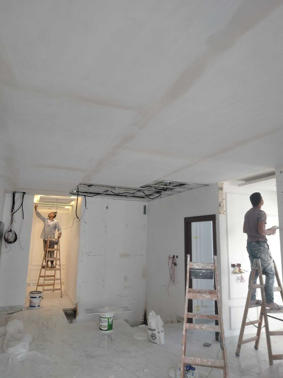 Gypsum board decorations and paint