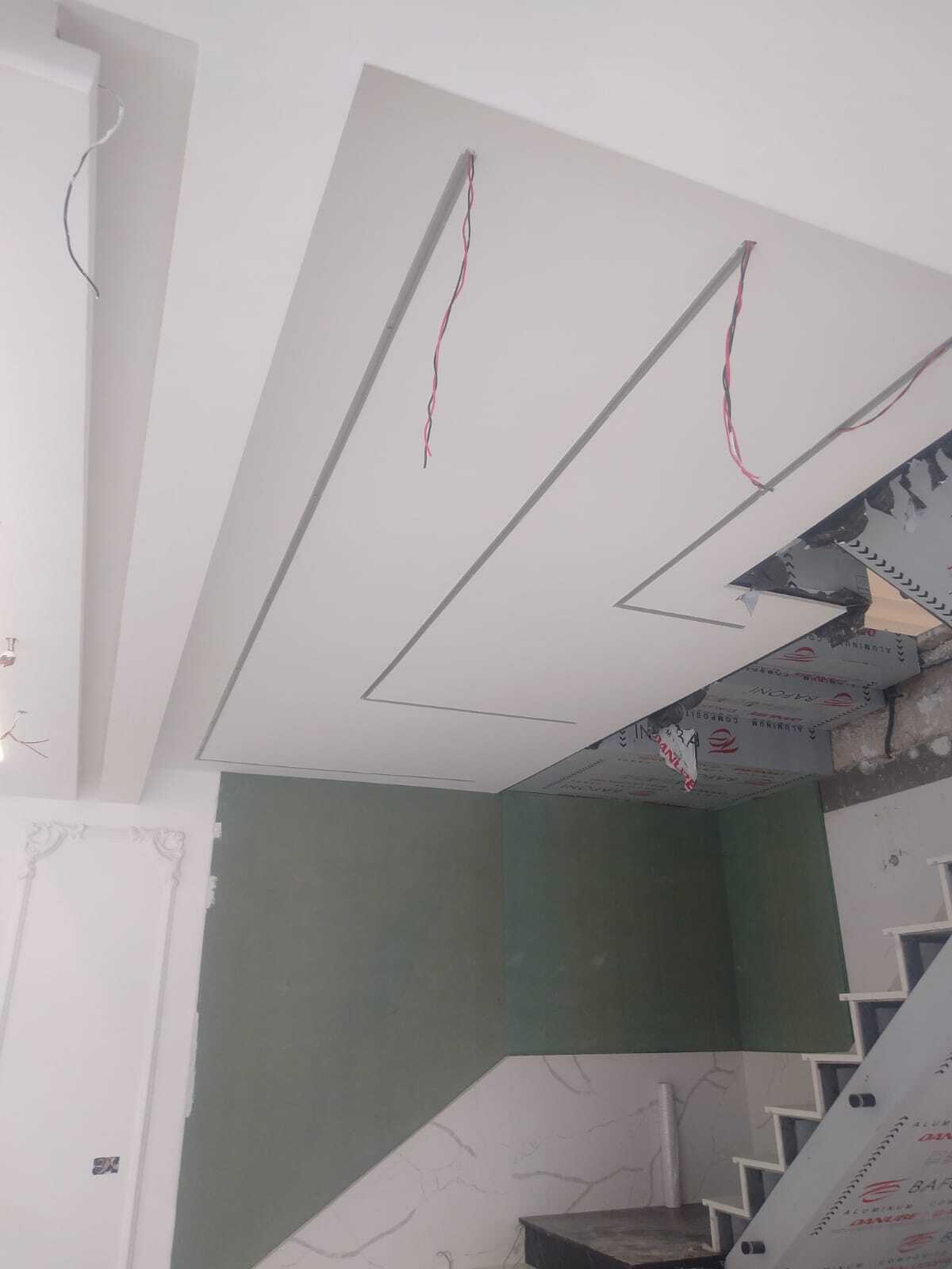 Gypsum board decorations and paint