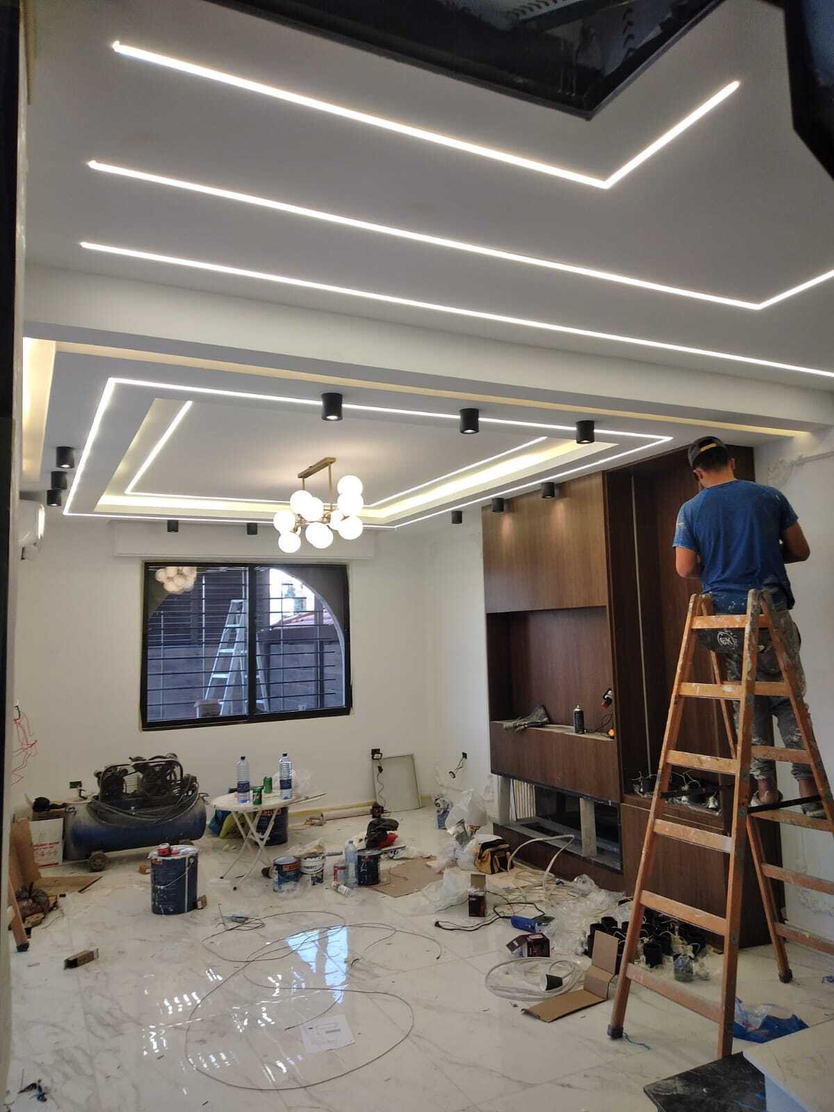 Gypsum board decorations and paint