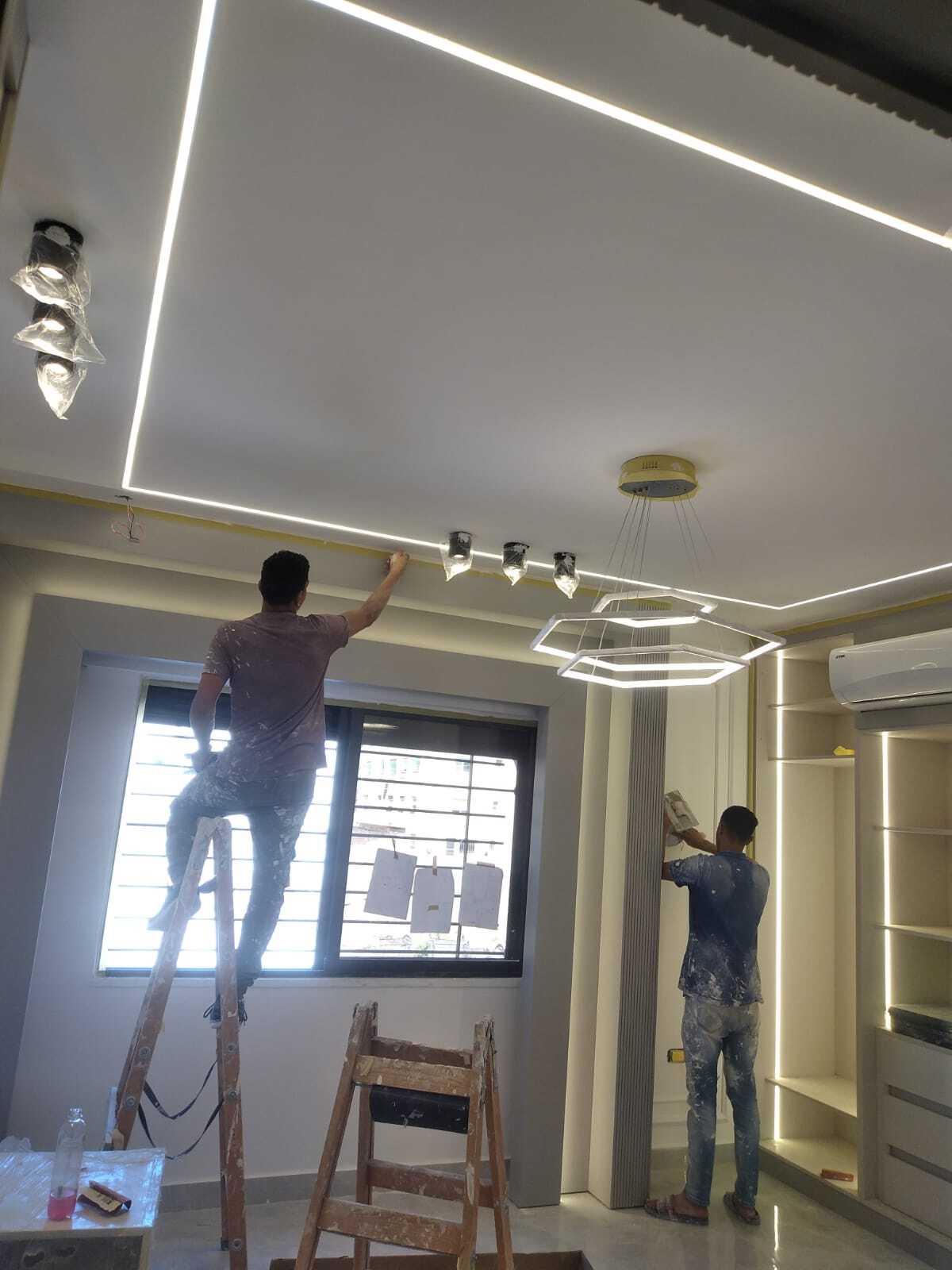 Gypsum board decorations and paint